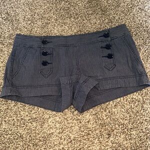 Express Shorts Size 12, dark blue & faint white stripes